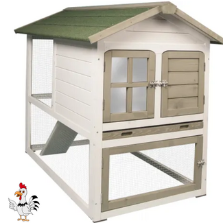 Flamingo Kippenhok met ren - 115 x 76 x 100 cm
