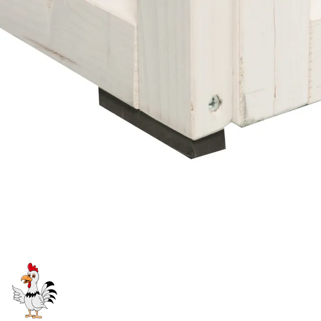 Kippenhok met ren - Handig verblijf voor kippen - 115 x 76 x 100 cm - Wit