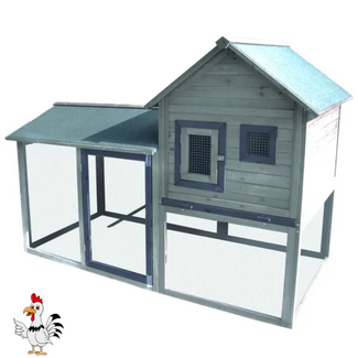 Flamingo Kippenhok met Ren - 197 x 93 x 143 cm