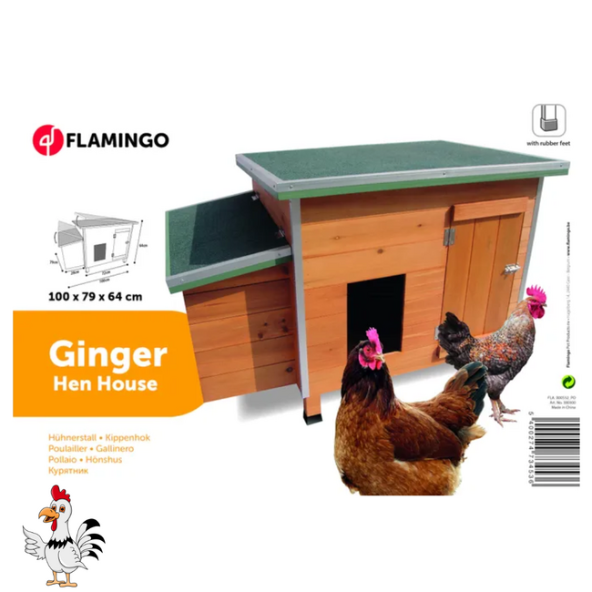 Kippenhok - Handig verblijf voor kippen - 100 x 79 x 64 cm - Bruin