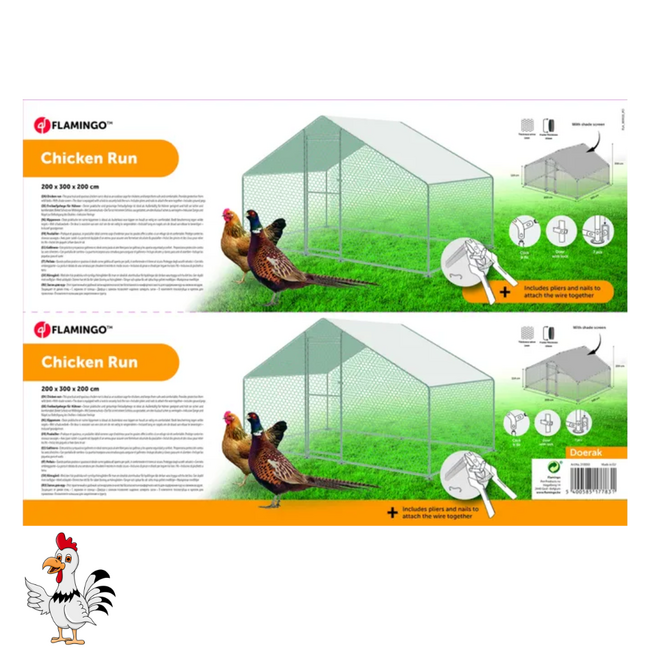 Kippenren - Veilige buitenruimte voor kippen - 2 x 3 x 2 m