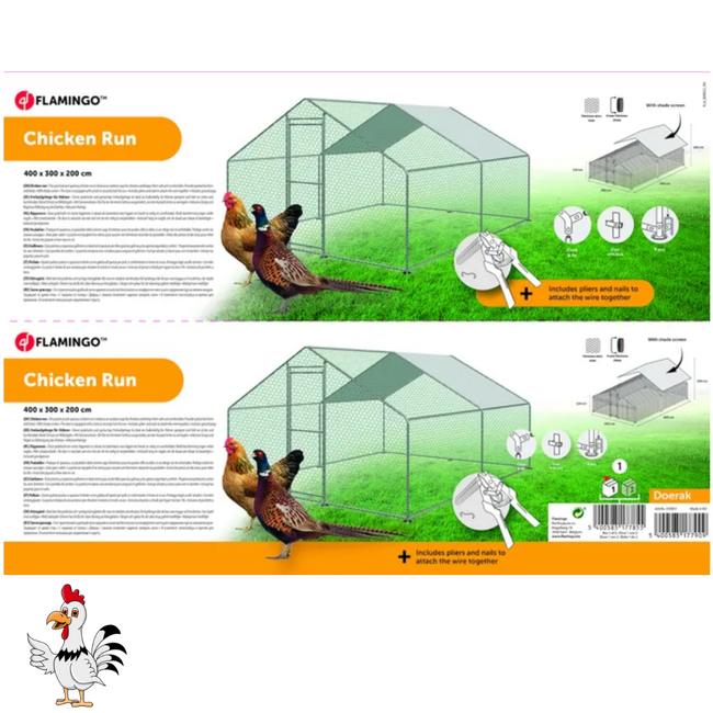 Kippenren - Veilige buitenruimte voor kippen - 4 x 3 x 2 m