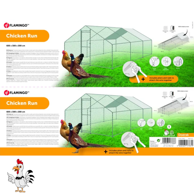 Kippenren - Veilige buitenruimte voor kippen - 6 x 3 x 2 m