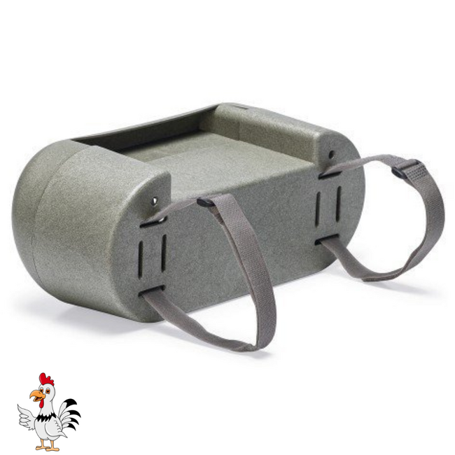 Voerbak – Handige voerbak voor kippen -  30x13x13 cm – Grijs