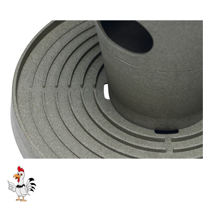 Voertoren – Handige voertoren voor kippen - 30x30x36 cm – Grijs