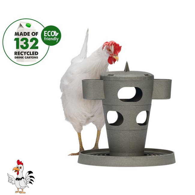 Snacktoren – Speelgoed voor kippen - 30x30x32,5 cm – Grijs