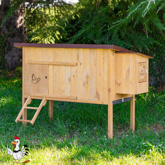 Kippenhok - Handig verblijf voor kippen - 162 x 100 x 110 cm - Bruin