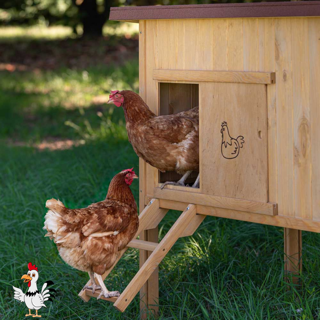 Kippenhok - Handig verblijf voor kippen - 162 x 100 x 110 cm - Bruin