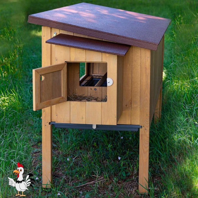 Kippenhok - Handig verblijf voor kippen - 162 x 100 x 110 cm - Bruin