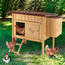 Kippenhok – Handig verblijf voor kippen - 124 x 98 x 110 cm - Bruin