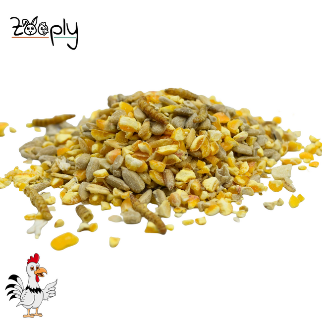 Zooply Maïs en Mix 2 kg - Gedroogde Insecten voor Kippen en ander Pluimvee - Gezonde Snack