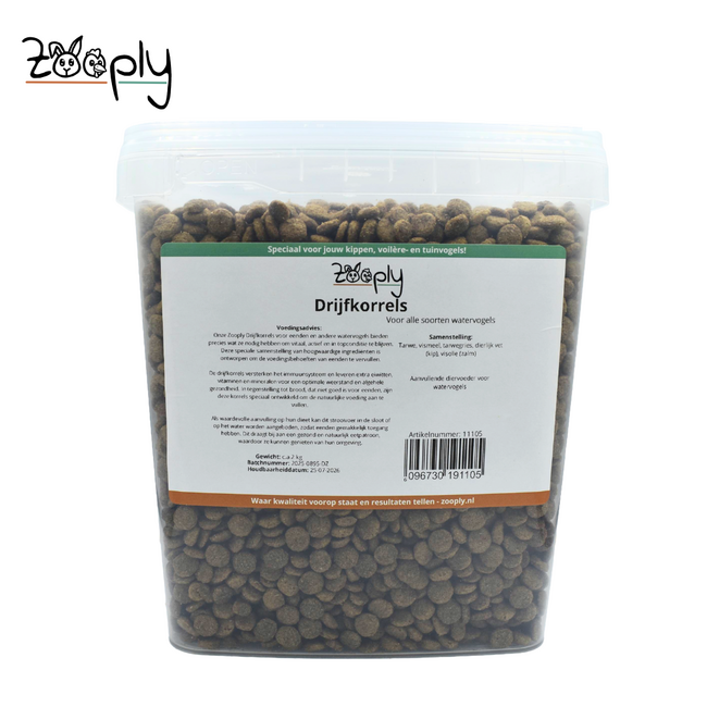 Drijfkorrels - Speciaal Voer voor Watervogels - 2 kg - In een Emmer