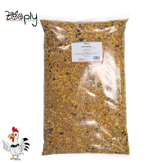 Scharrelgraan voor kippen – Strooivoer voor kippen en ander pluimvee – 5 kg