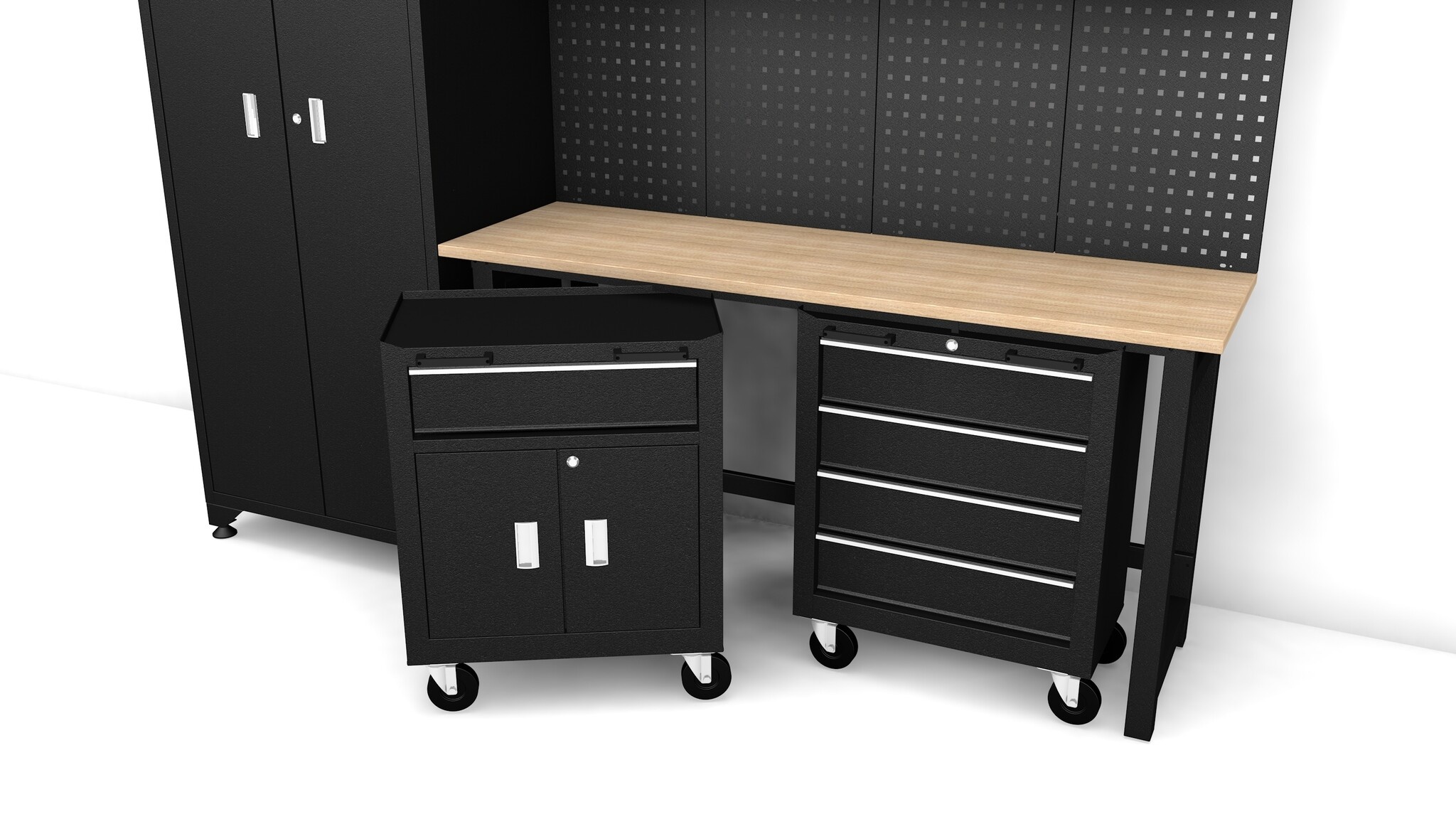 Système d'atelier modulaire premium TM, 6 pièces, noir mat