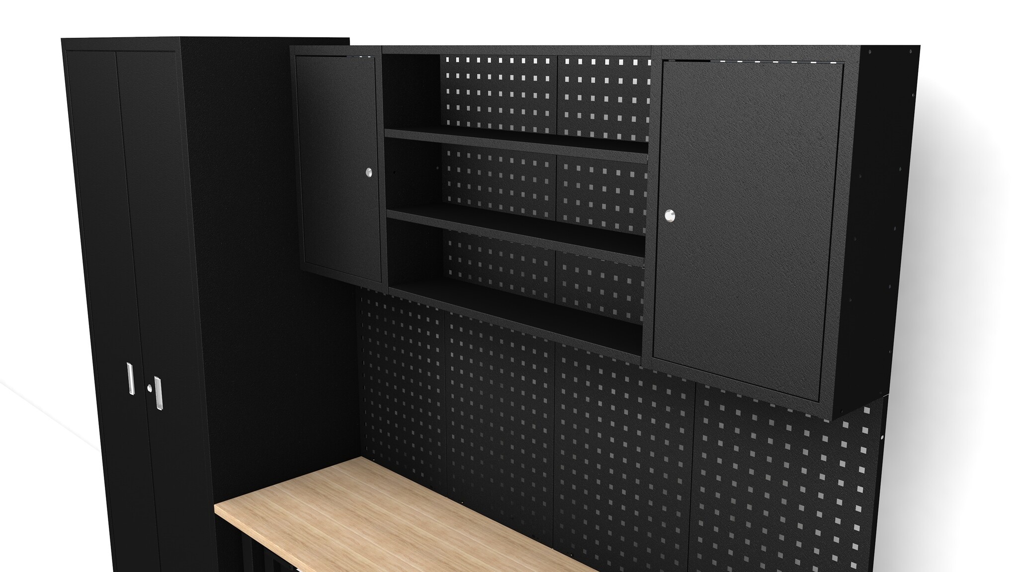 Système d'atelier modulaire premium TM, 6 pièces, noir mat