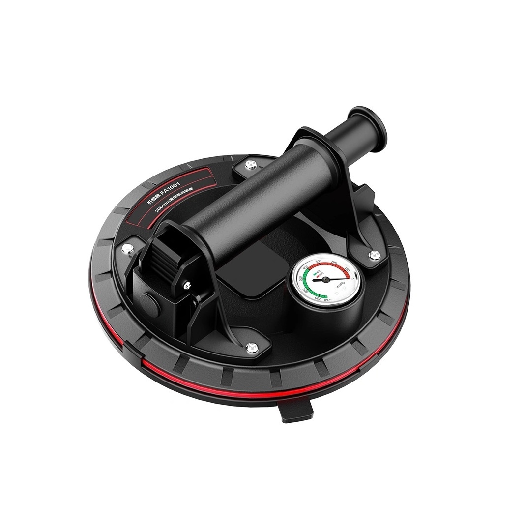 Ventouse professionnelle TM / Transporteur de verre / Ventouse à carreaux de 200 mm avec pompe à vide - Capacité de charge de 130 kg