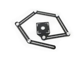 Règle multi-angle ajustable TM avec instrument de mesure à six côtés - localisateur de trous de carreau