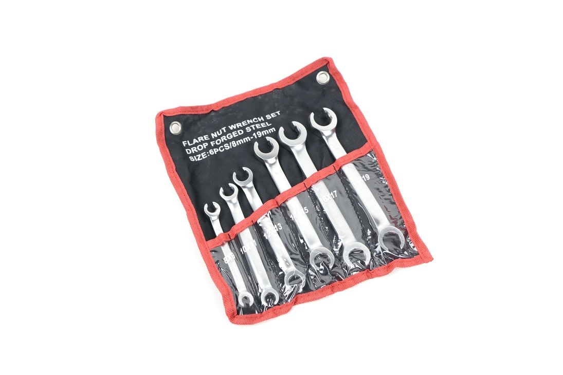 L'ensemble professionnel de 6 clés à fourche ouvertes TM Profi est destiné aux conduites de frein.