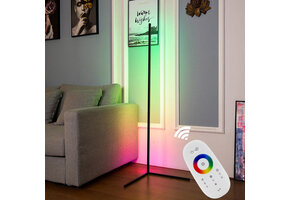 TM Lampe de Sol LED Moderne RGB - Lampe LED - Lampe d'Angle - Lampe Intelligente RGB - Blanc