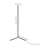 TM Lampe de Sol LED Moderne RGB - Lampe LED - Lampe d'Angle - Lampe Intelligente RGB - Blanc