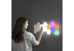 TM Éclairage mural tactile en forme d'hexagone - Éclairage intérieur - Éclairage mural créatif - Lot de 6
