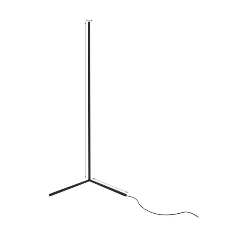 TM Lampe de Sol LED Moderne RGB - Lampe LED - Lampe d'Angle - Lampe Intelligente RGB - Noir