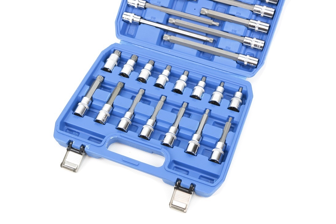 TM Profi 26 pièces 1/2" Spline - Ensemble de douilles multi-dents