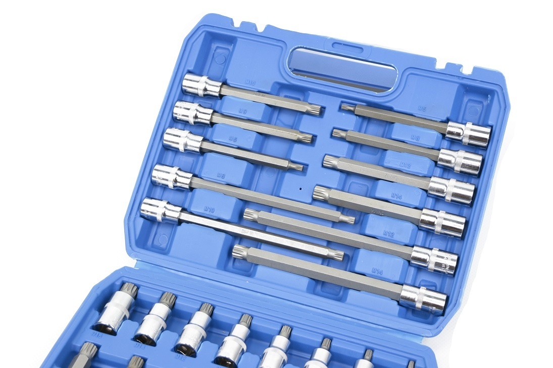 TM Profi 26 pièces 1/2" Spline - Ensemble de douilles multi-dents