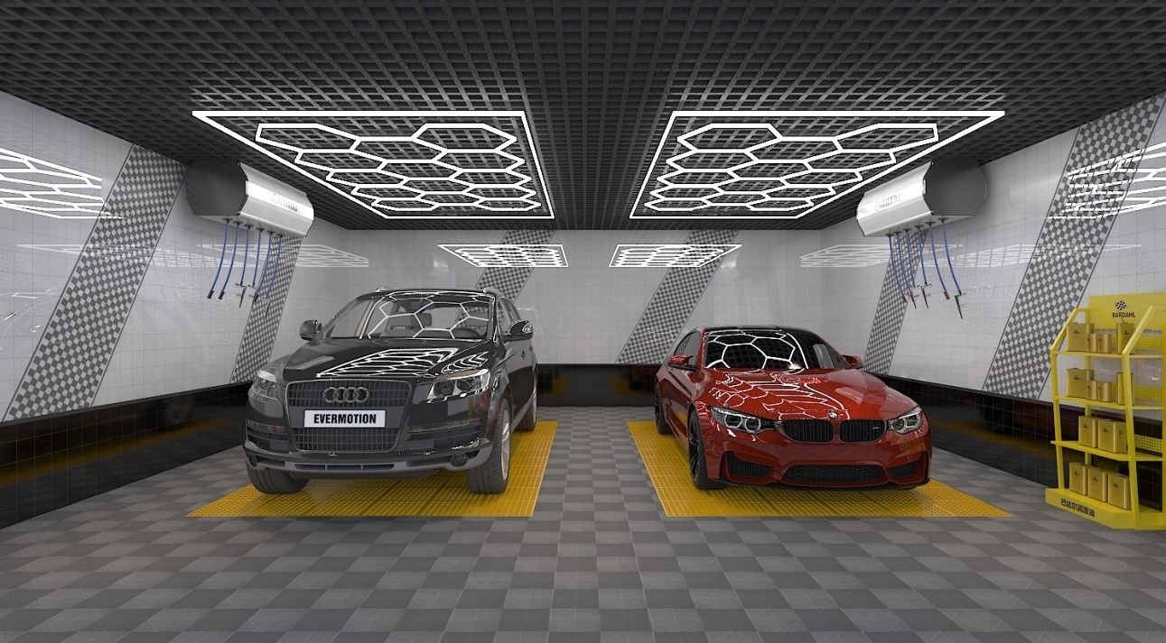 TM Led nid d abeille , Hexagon Lighting , Eclairage hexagonale , Eclairage led nid d abeille 241 x 478 cm