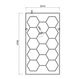 TM Led nid d abeille , Hexagon Lighting , Eclairage hexagonale , Eclairage led nid d abeille 241 x 478 cm