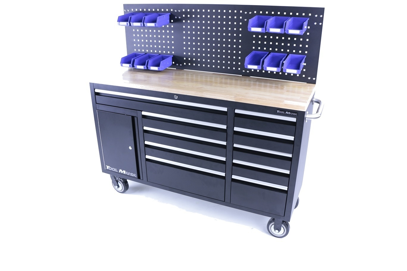 Établi TM de 158 cm avec 10 tiroirs, une porte et une paroi arrière