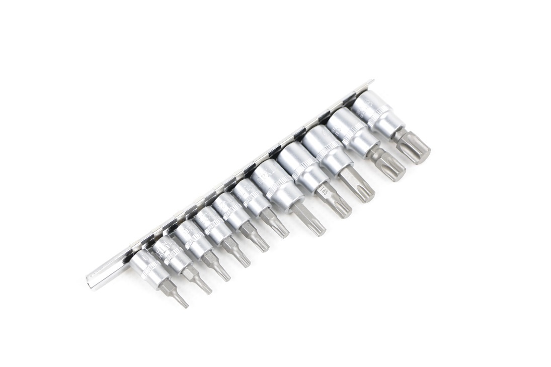 Ensemble de douilles TORX TM 11 pièces professionnelles en 1/4" et 3/8