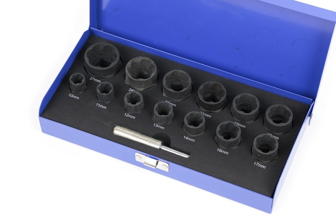 TM 14 Pièces Ensemble de Douilles à Choc et Extracteurs d'Écrous