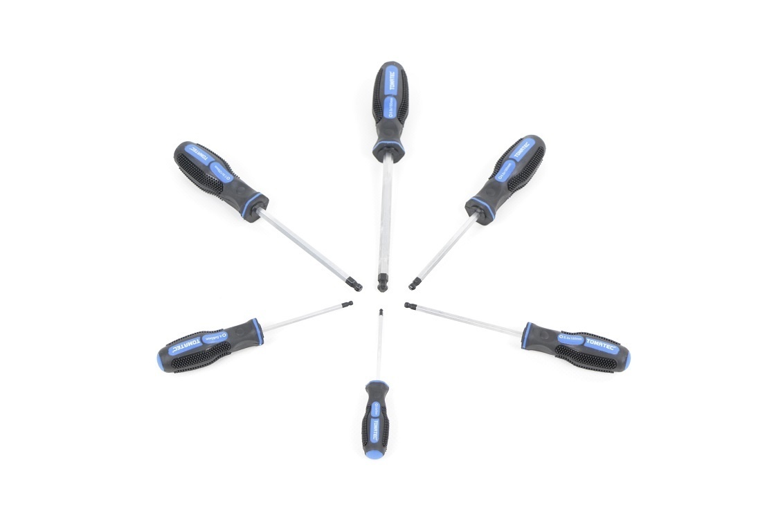 TM Jeu de tournevis à tête hexagonale à tête sphérique.