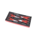 TM 4 Pièces Ensemble de Pinces Grip, Insert en Mousse à Motif Carbone