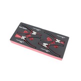 Ensemble de 4 pinces à circlips Zegering dans un insert en mousse avec un aspect carbone.