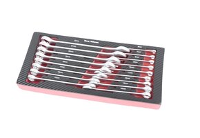 TM Jeu de 17 Clés Mixtes Métriques dans un Insert en Mousse Aspect Carbone