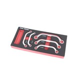 TM Jeu de 5 Clés de Démarrage avec Insert en Mousse Aspect Carbone