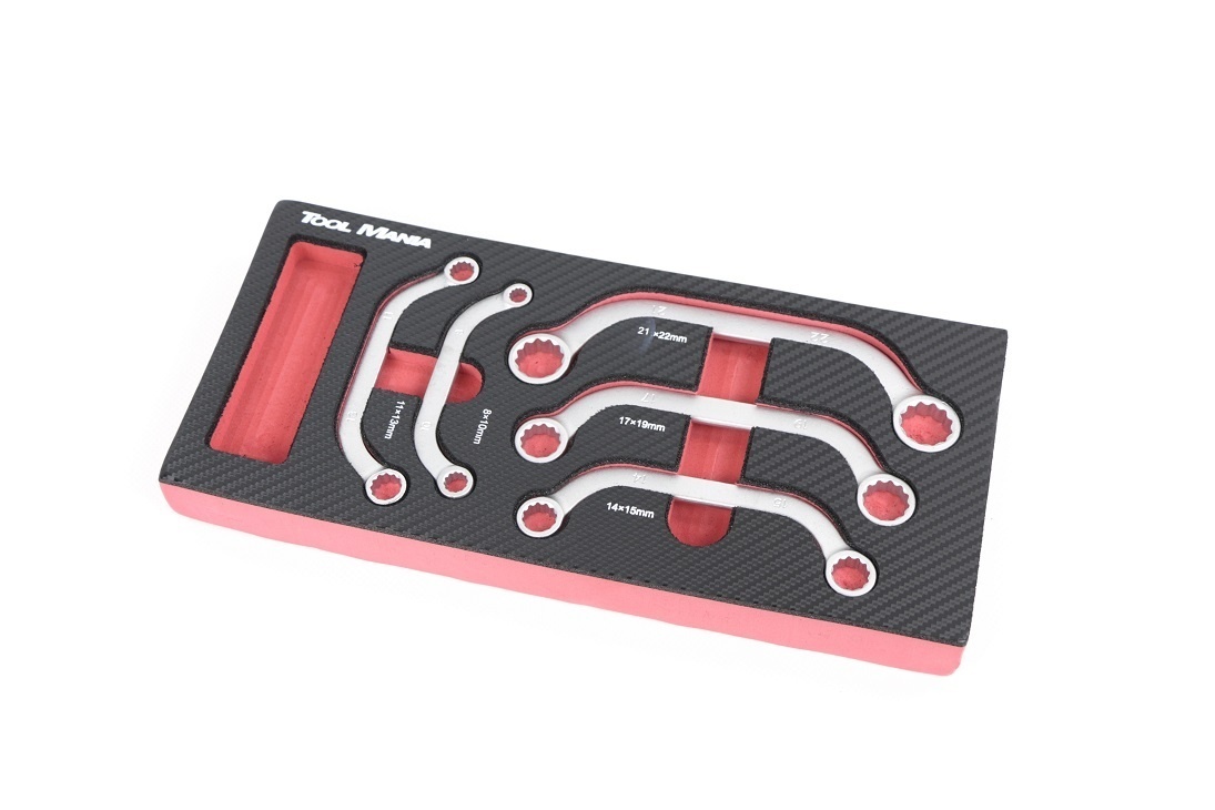 TM Jeu de 5 Clés de Démarrage avec Insert en Mousse Aspect Carbone