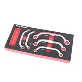 TM Jeu de 5 Clés de Démarrage avec Insert en Mousse Aspect Carbone