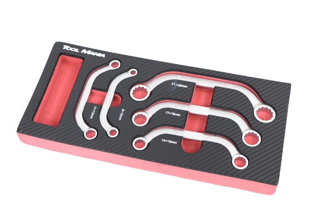 TM Jeu de 5 Clés de Démarrage avec Insert en Mousse Aspect Carbone