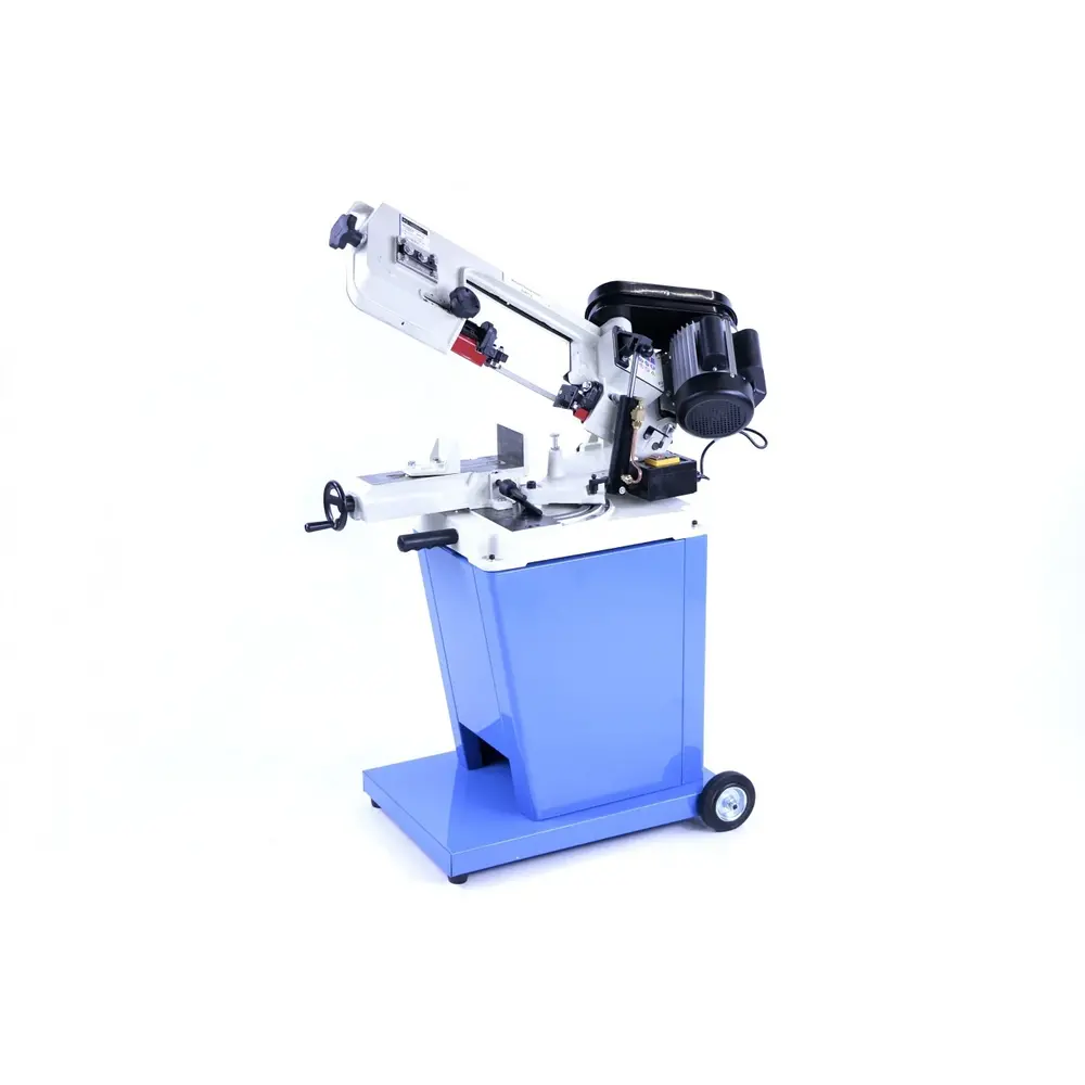 Scie à Ruban 1200 W Pour Métal Et Bois - Lame 185 Mm, 5200 Tr/min - Coupe Jusqu'à 50 Mm, Angle Réglable 0-45° - 13