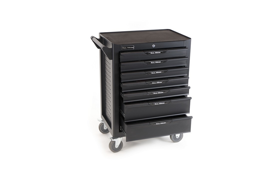 TM Profi 283 Pièces Chariot à Outils Rempli Noir