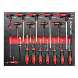 TM Profi 283 Pièces Chariot à Outils Rempli Noir