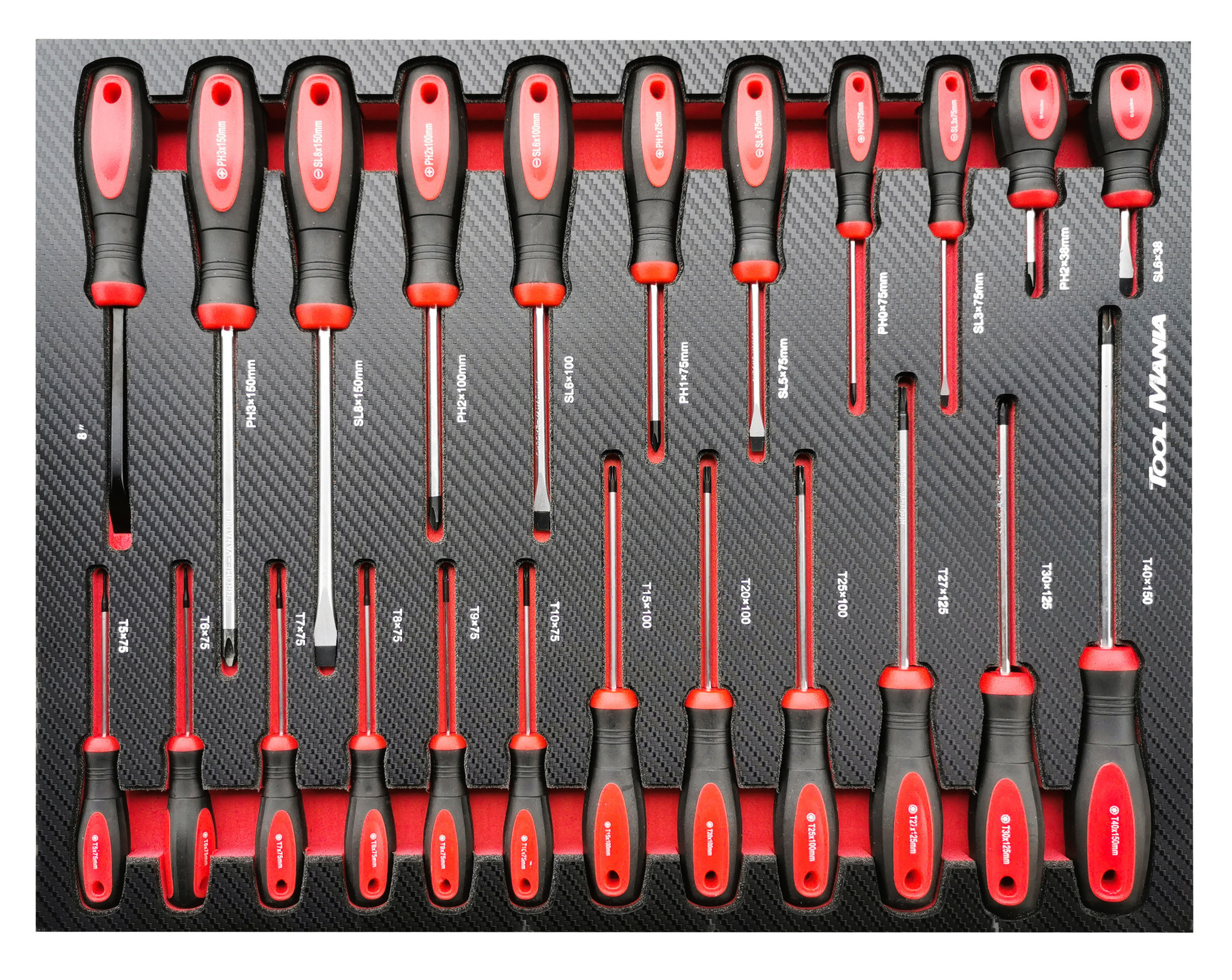 TM Profi 283 Pièces Chariot à Outils Rempli Noir