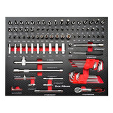 TM Profi 283 Pièces Chariot à Outils Rempli Noir