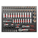 TM Profi 283 Pièces Chariot à Outils Rempli Noir