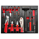 Chariot à outils XL Premium TM, rempli de 274 pièces, avec porte et incrustations en carbone.