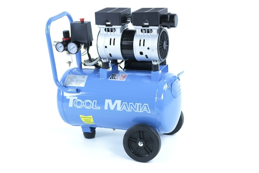 TM compresseur d'air silencieux de 30 litres, 0,75 CV, 230V