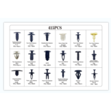 TM Assortiment de 415 clips de garniture pour FORD, NISSAN, BMW, HYUNDAI, HONDA.